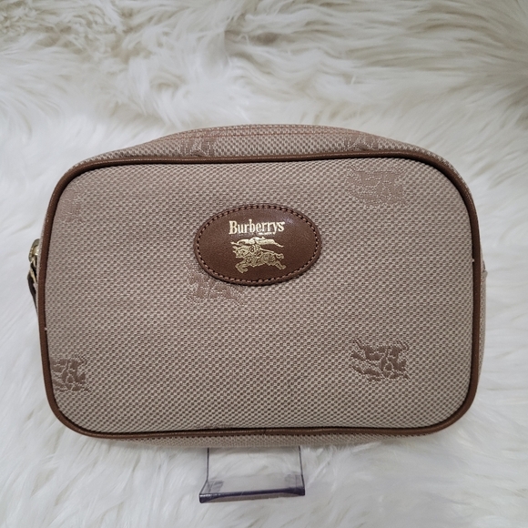 🔹️BURBERRY🔹️  VINTAGE COSMETIC PURSE POUCH IN EUC ✨️🍍 - Picture 4 of 11